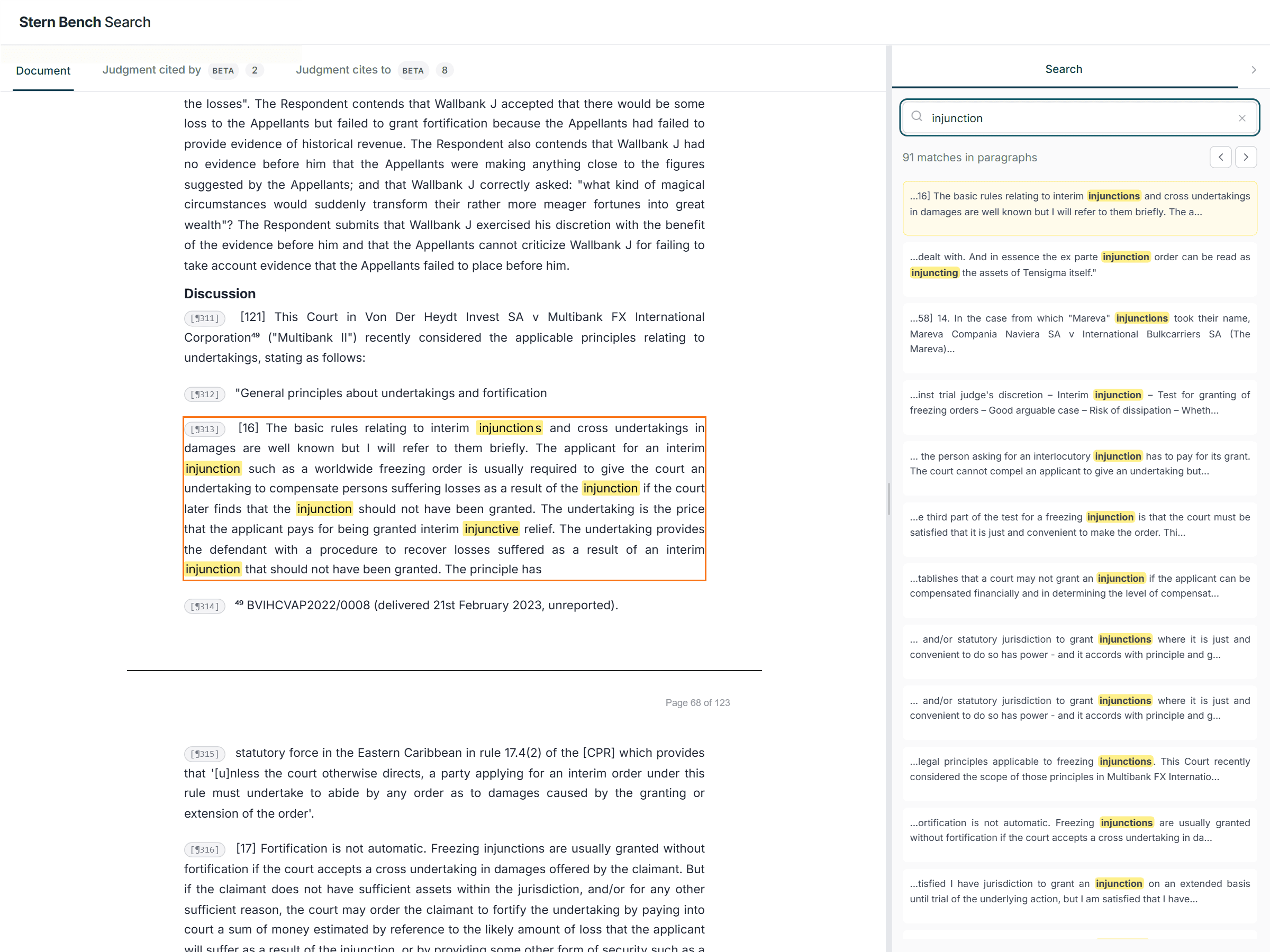 Open the judgment and search within it screenshot